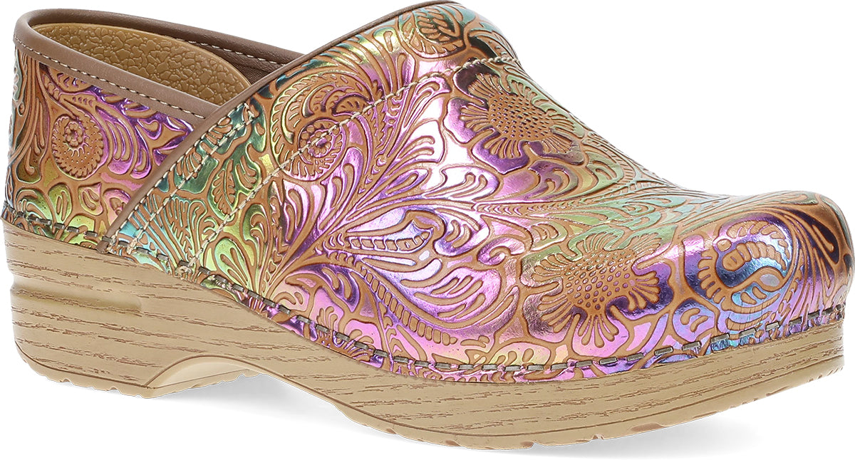 Dansko Multicolor Tooled Leather Women's Clogs 3060-271512