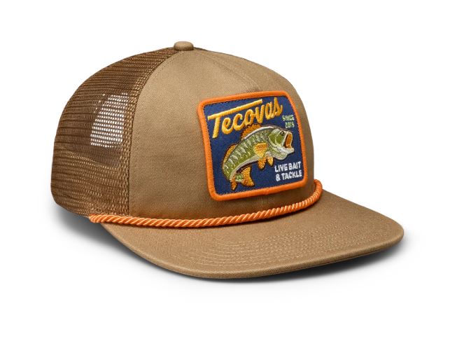 Tecovas Live Bait and Tackle Flat Brim Trucker Hat 31271