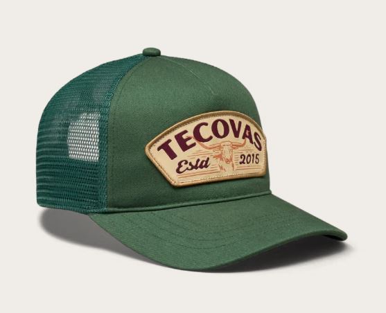 Tecovas Hunter Green Longhorn Badge Trucker Hat 31282