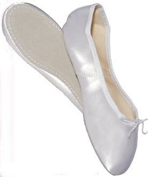 3302 White Satin Full Sole Adult Ballet Shoes