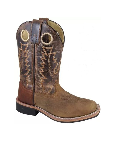 Smoky Mountain Brown Distressed/Brown Crackle Jesse Childrens Leather Western Boots 3662C