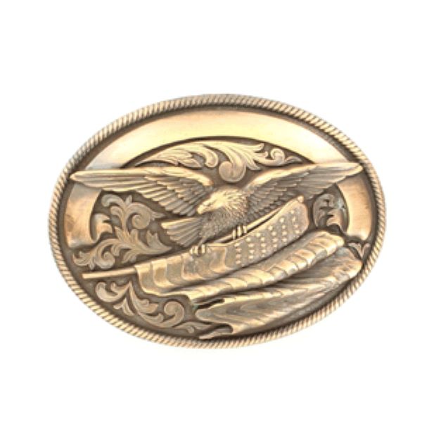 Nocona American Eagle Mens Brass Buckle 37024