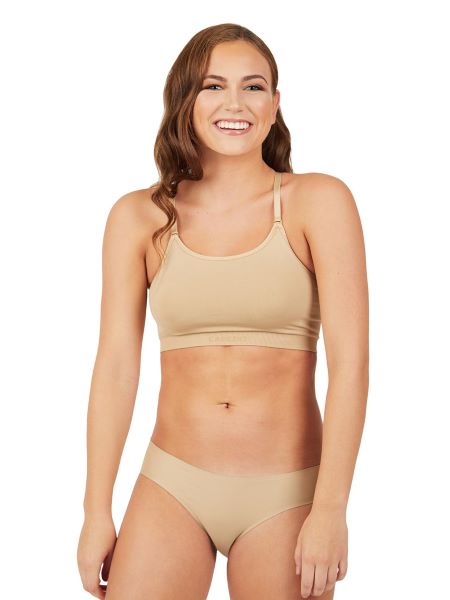 Capezio Nude Seamless Convertible Longline Bra for Girls 3769T-NUDE