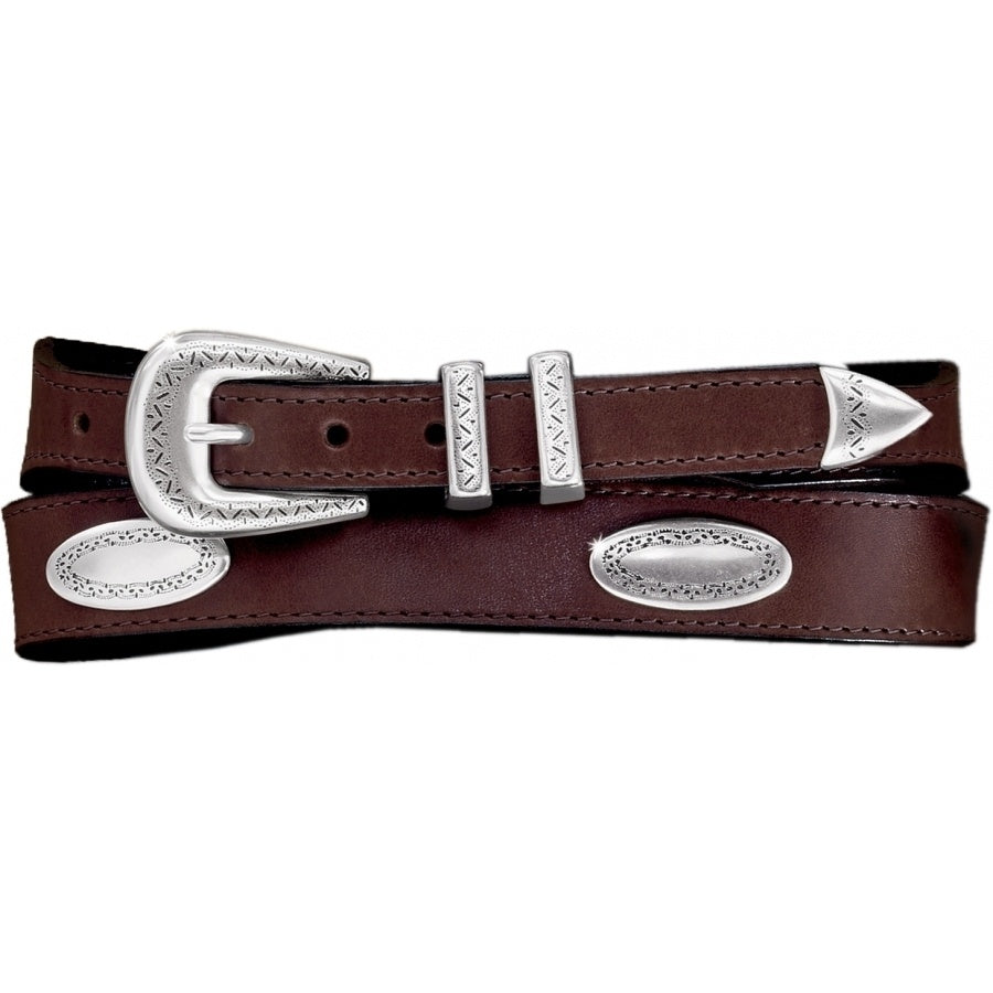 Brighton Taper Ornament Brown Mens Belt 39107