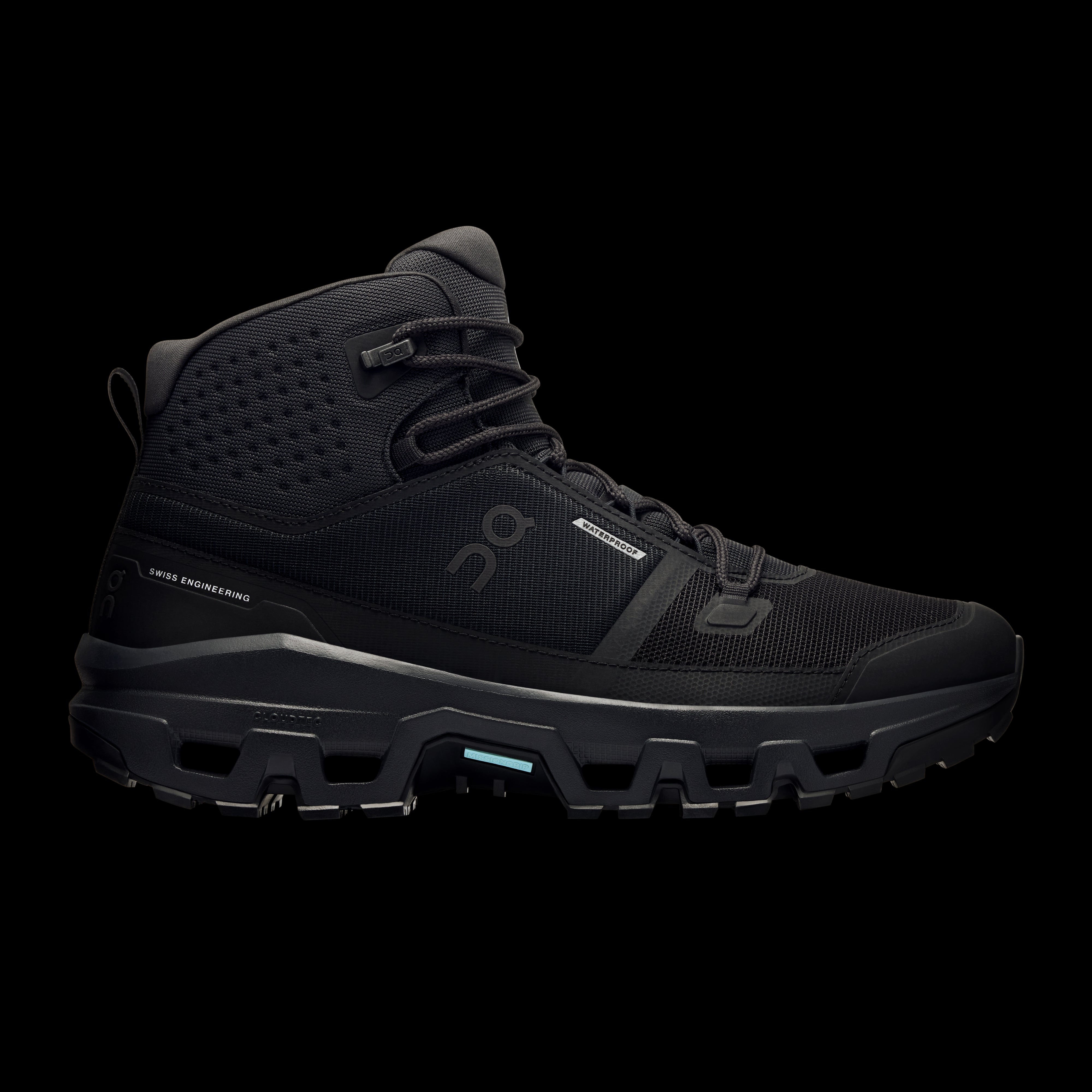 On Black/Black Cloudrock Mid WP Men's Hiking Shoes 3MF10161043