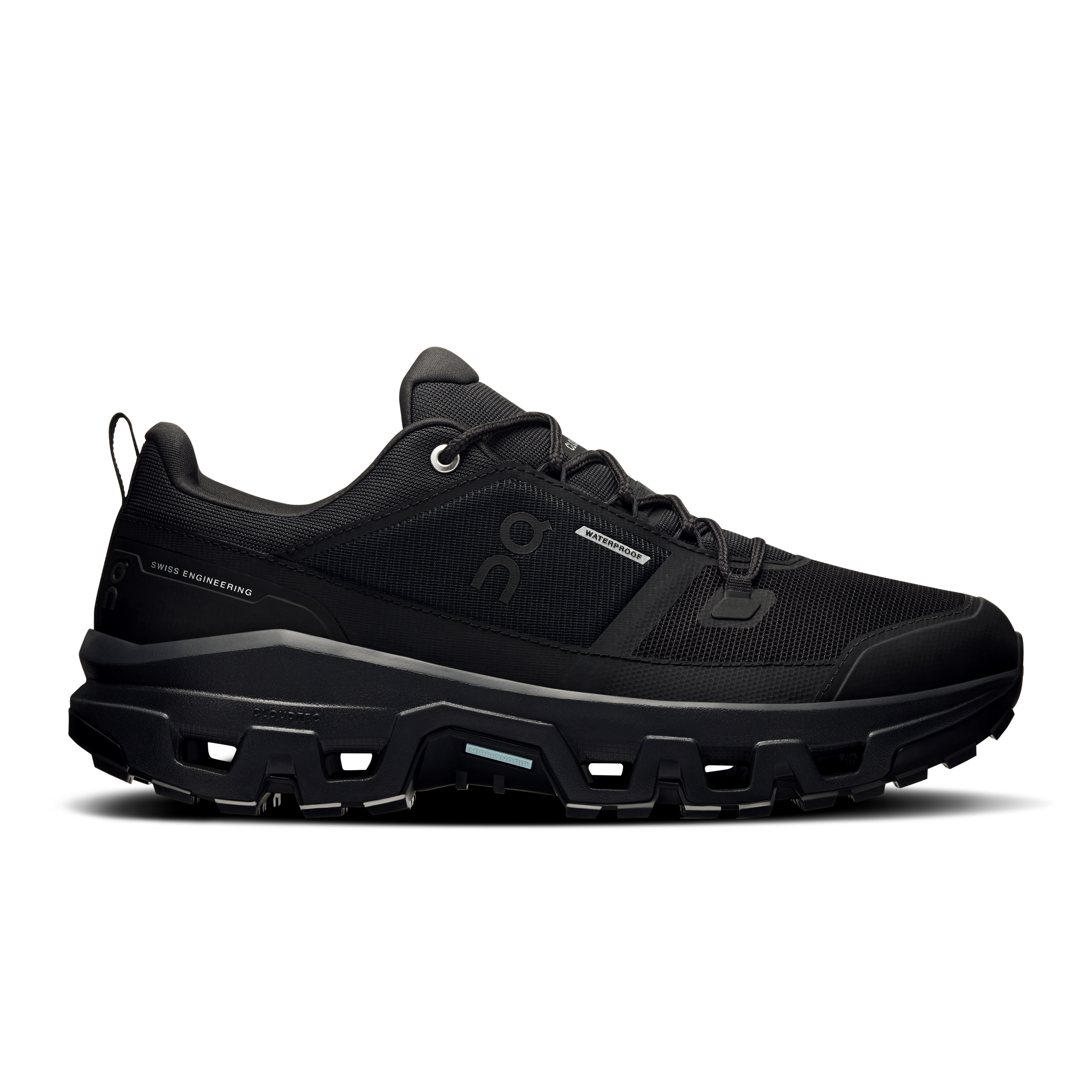 On Black/Black Cloudrock Low Waterproof Men's Hiking Shoes 3MF10251043