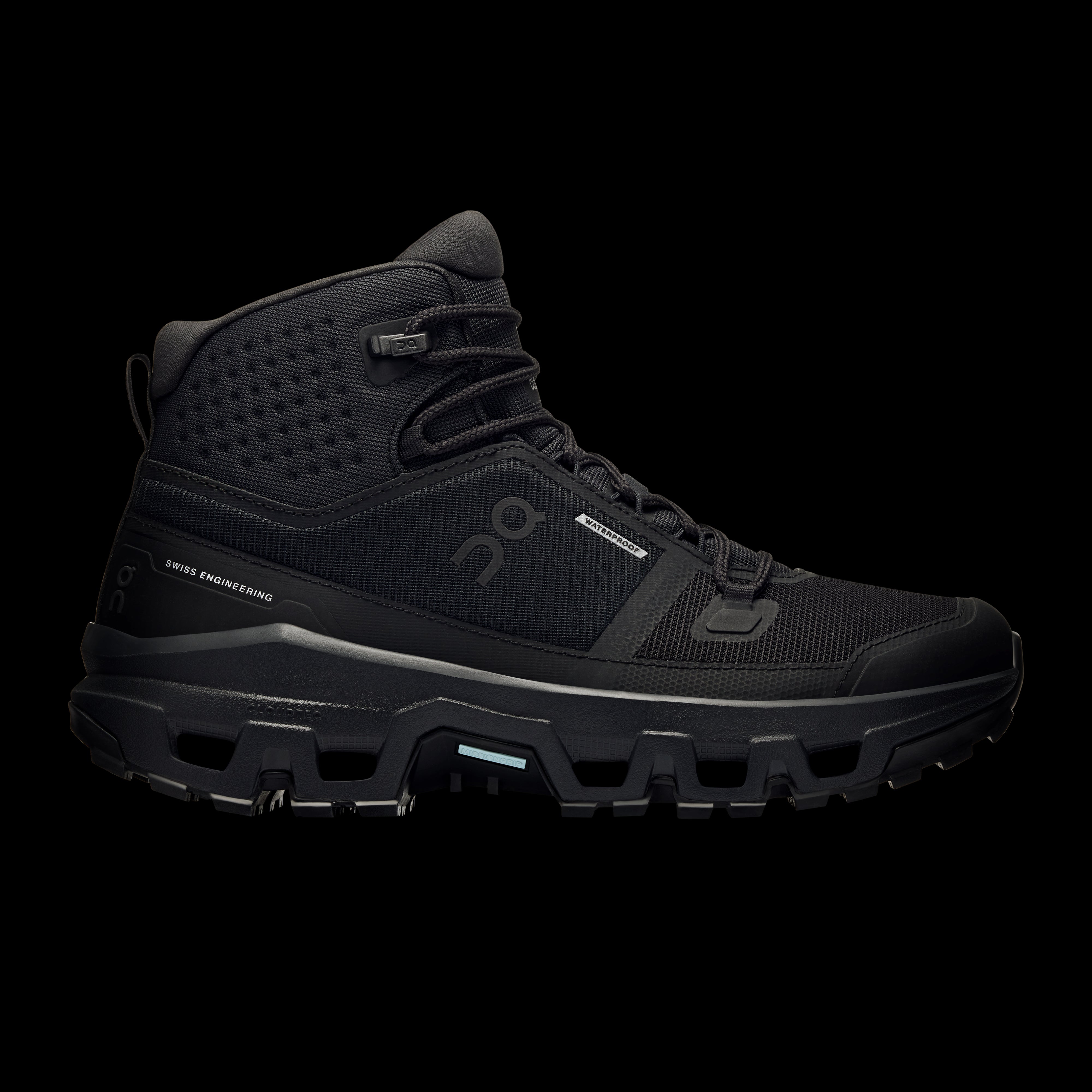 On Black/Black Cloudrock Mid WP Women's Hiking Shoes 3WF10131043