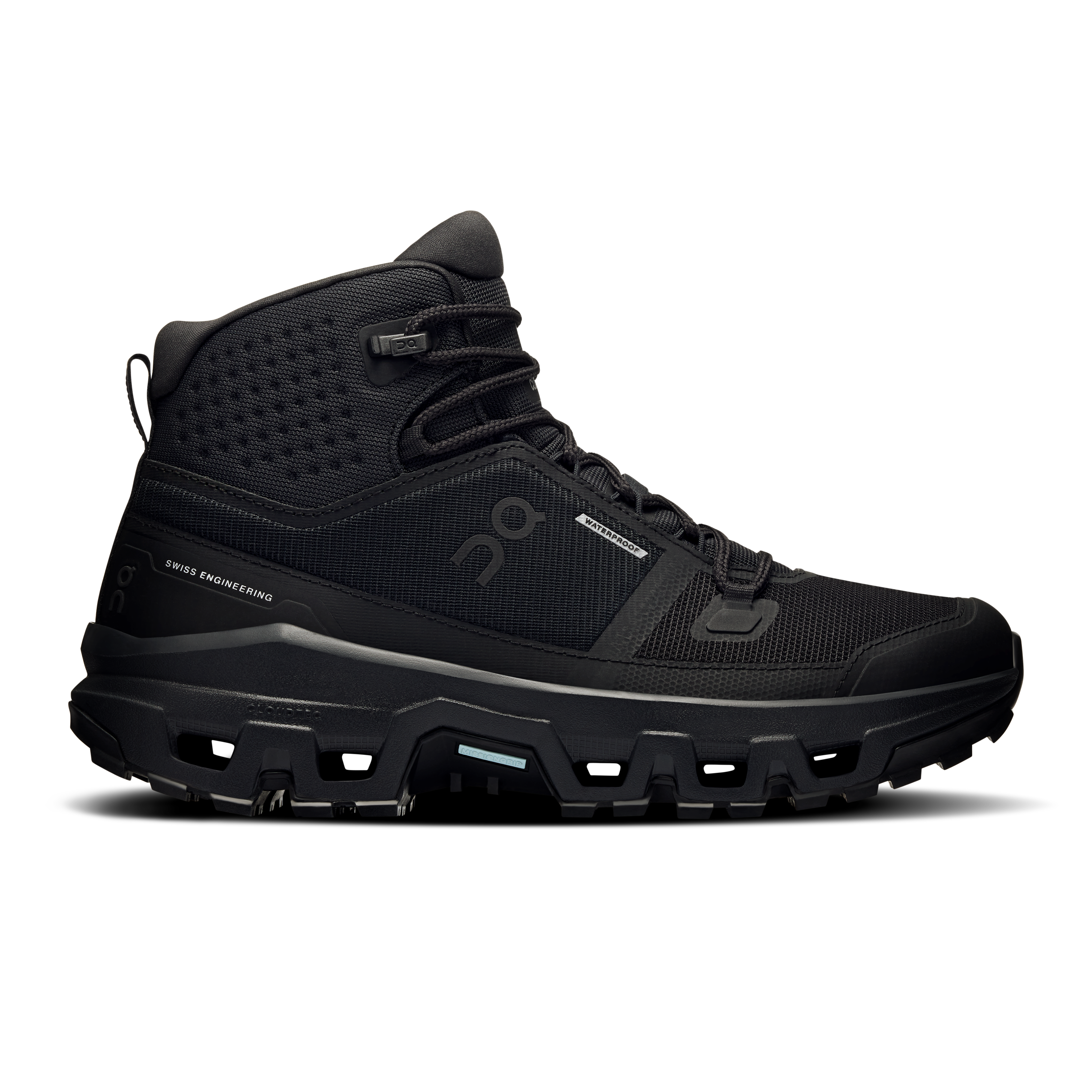 On Black/Black Cloudrock Mid WP Women's Hiking Shoes 3WF10131043