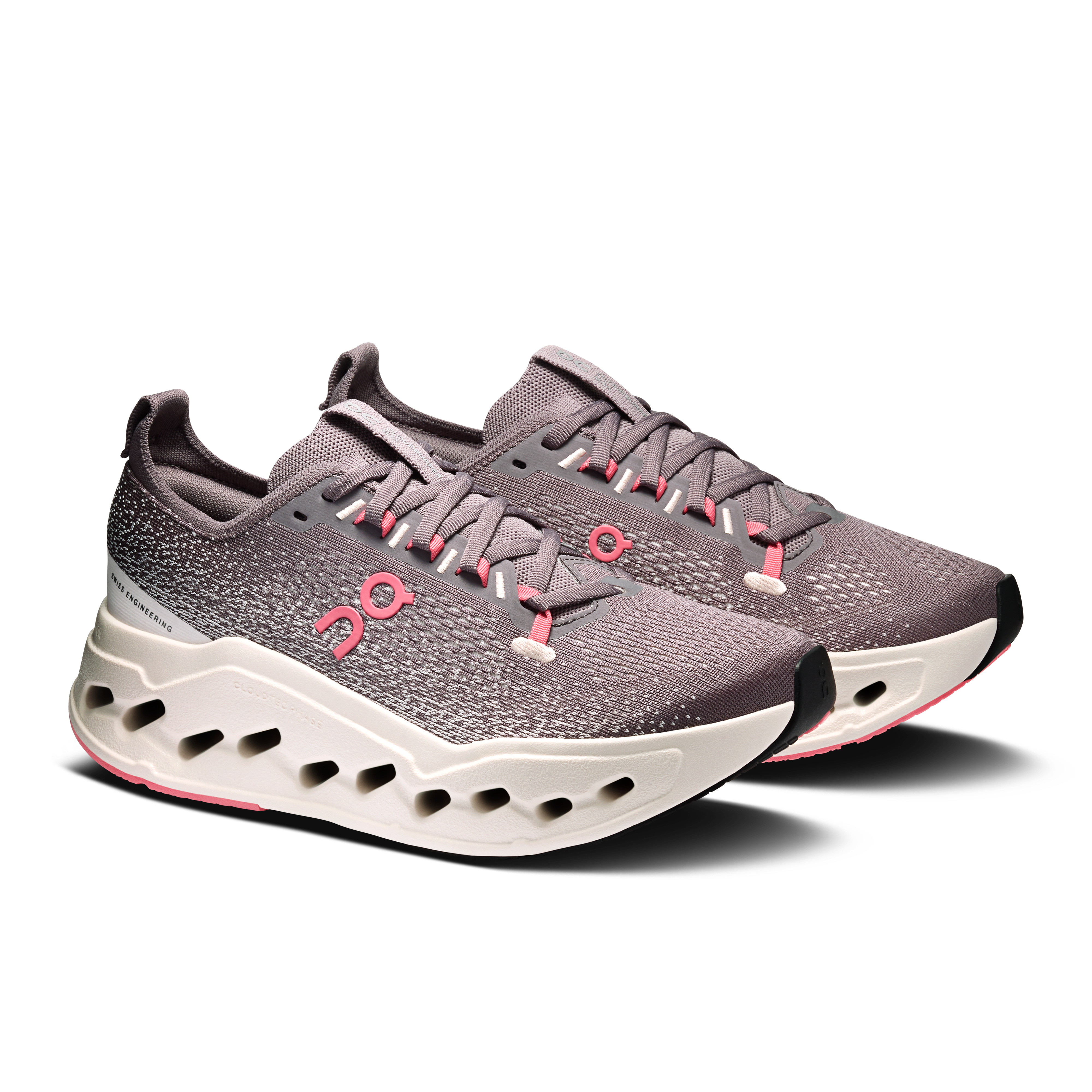 On Pebble/Oyster Cloudsurfer Max Women's Road Running Shoes 3WF30225074