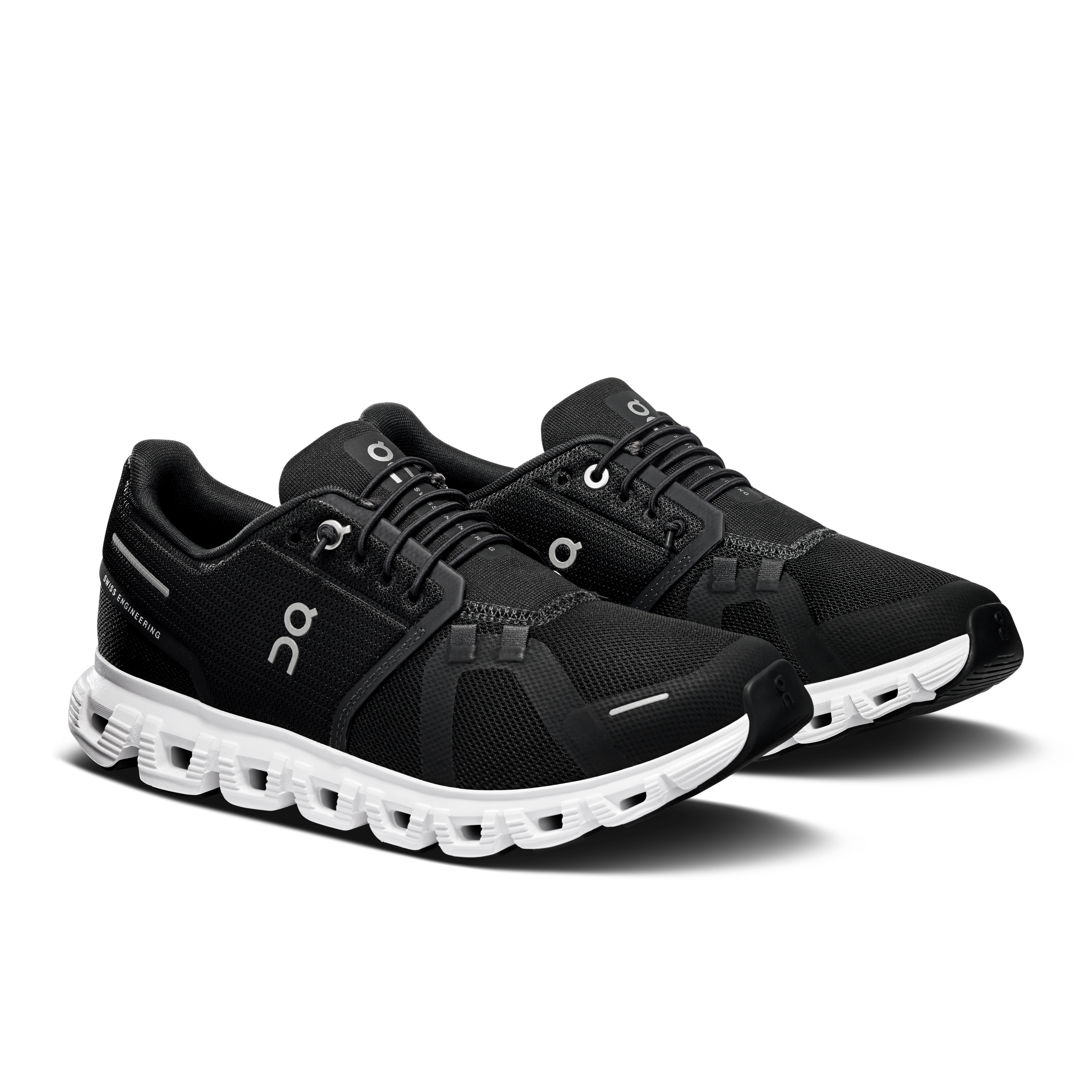 On Black/White Cloud 6 Wide Width Women's Athletic Shoes 3WG10360299