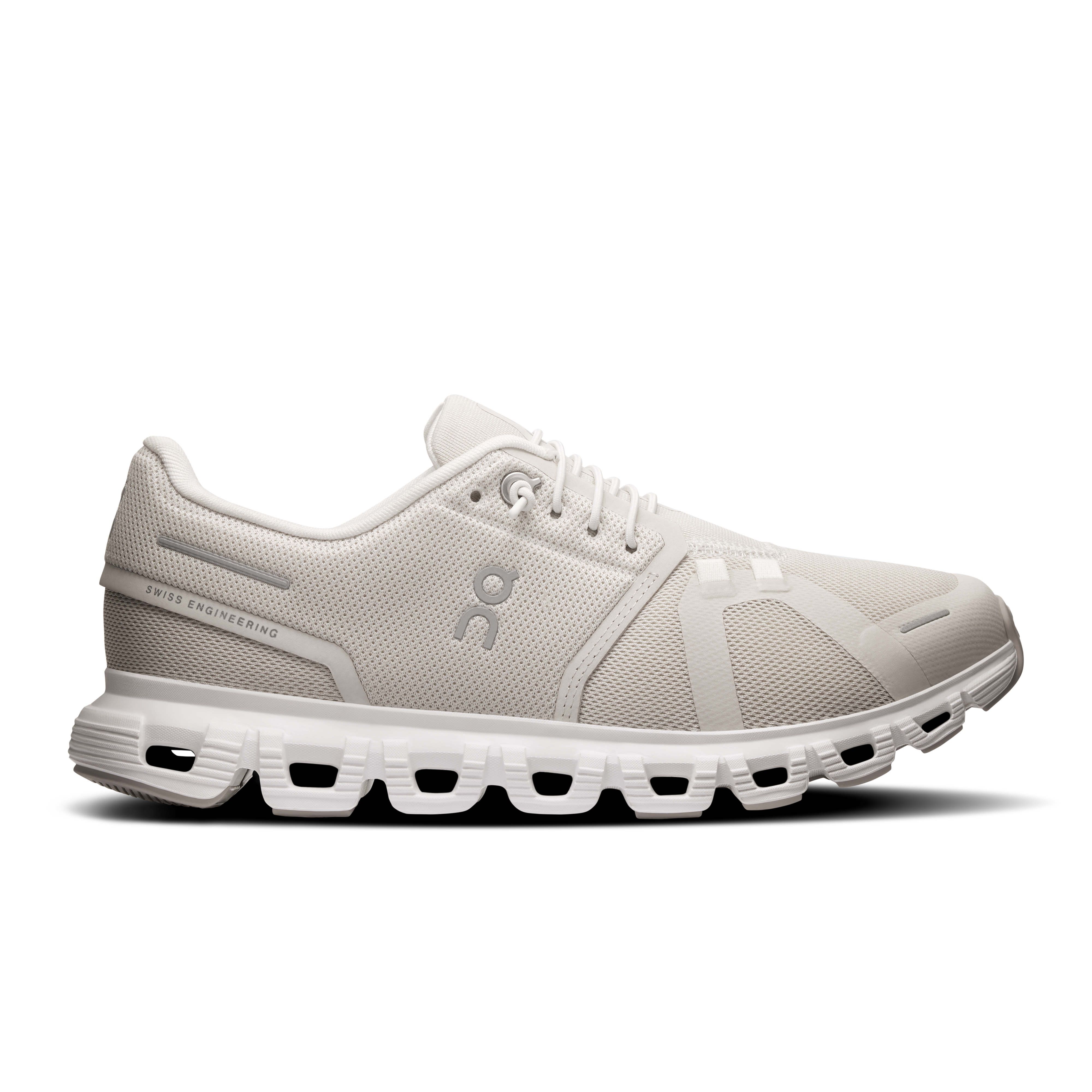 On Pearl/White Cloud 6 Wide Width Women's Athletic Shoes 3WG10360755