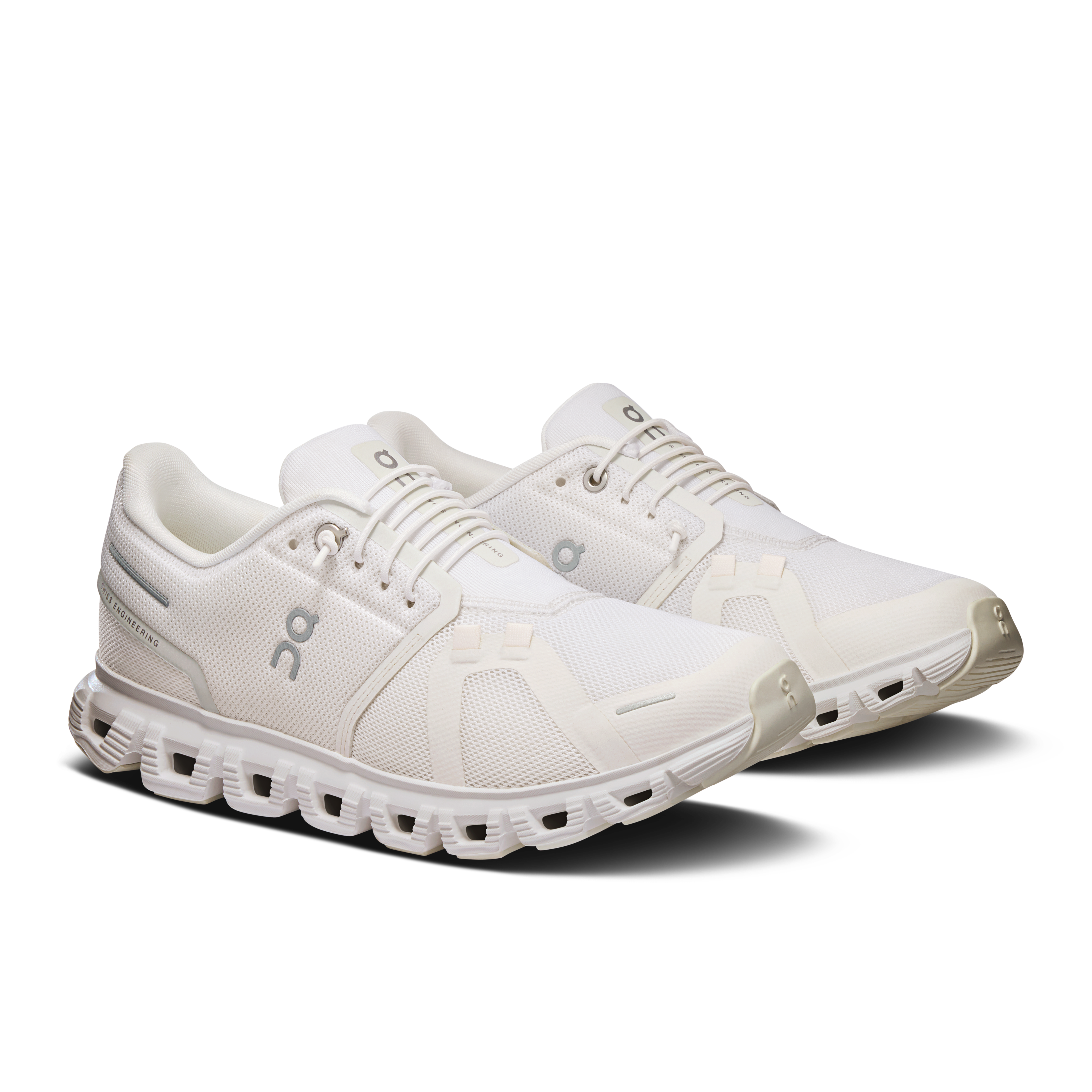 On White/White Cloud 6 Wide Width Women's Athletic Shoes 3WG10361200