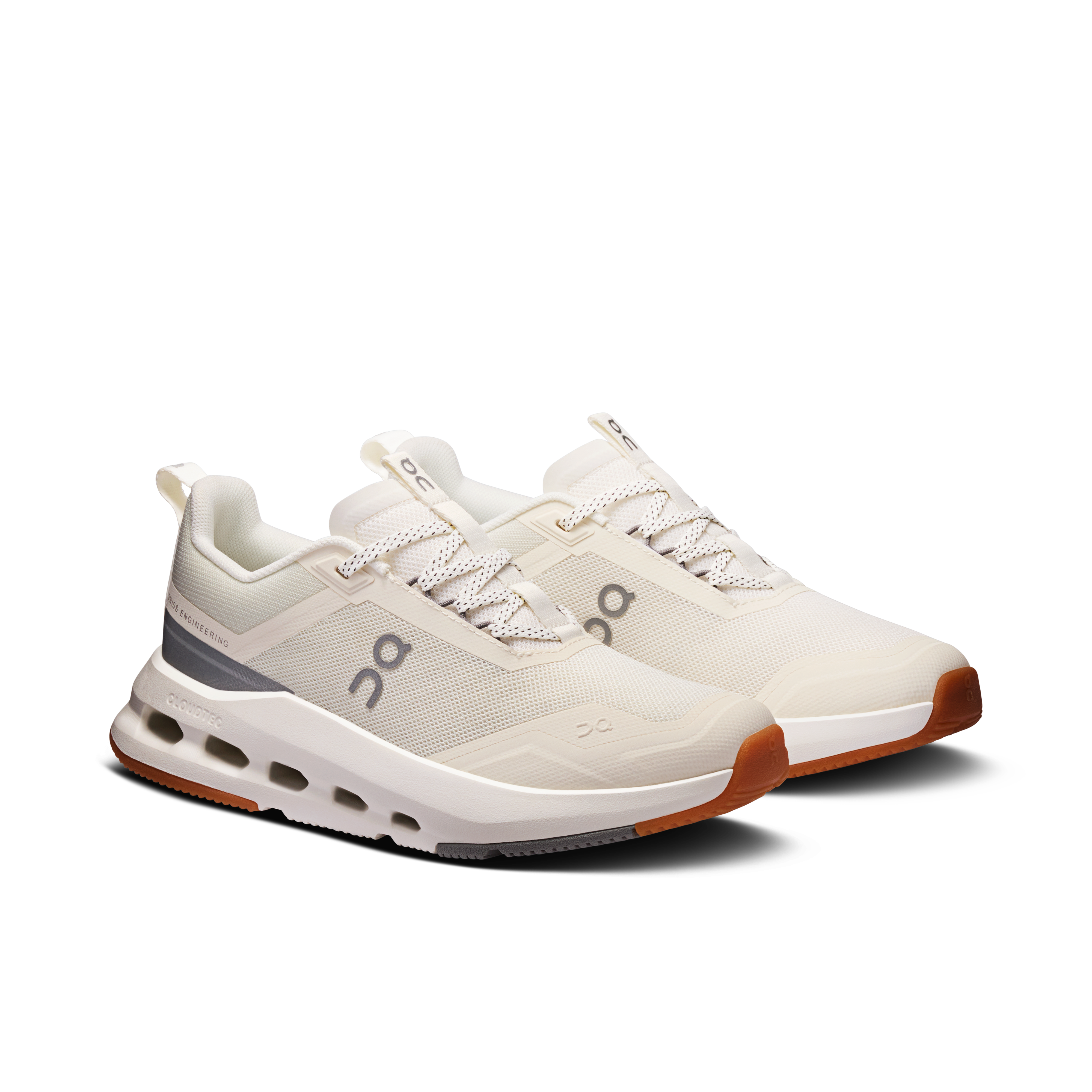 On Ivory/Apollo Cloudnova Youth Athletic Shoes (Ages 8-12) 3YF30034332