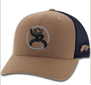 Hooey Tan and Black Mesh Snapback Mens Ball Cap 4028T