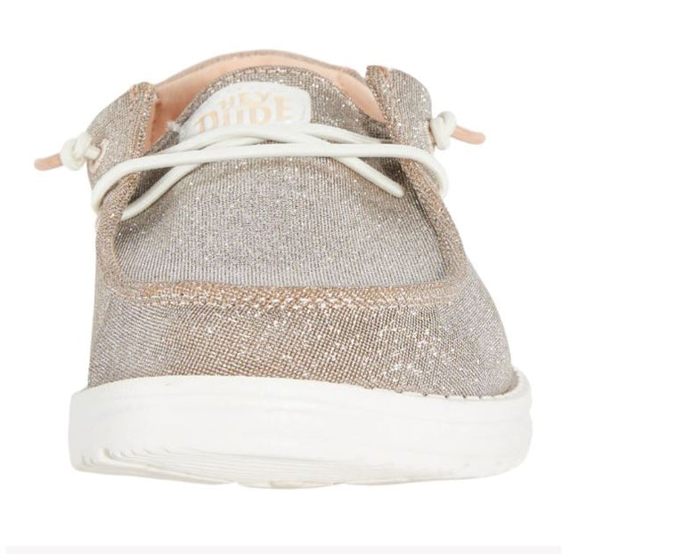 Hey Dude Rose Gold Wendy Metallic Sparkle Women's Casual Shoes 41082-7