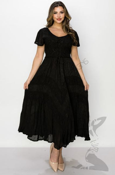 ワンピース Embroidered Cuffs A-Line Dress - black Reiss Shift Mini Dress in Black | REISS