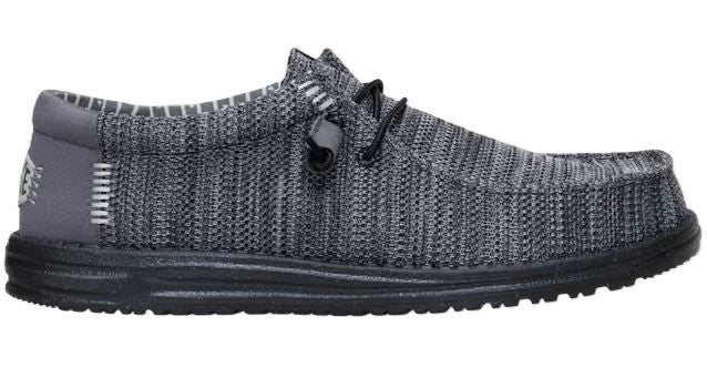 Hey Dude Granite Grey/Black Wally Stretch Sox Men's Casual Shoes 41898-IU4