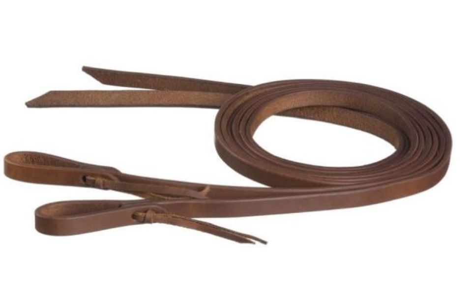 JT International Tough1 Brown 5/8 inch Harness Leather Split Reins With Waterloop Tie Ends 43-1858-0-0