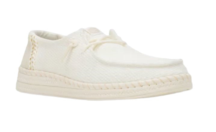 Hey Dude White Wendy Espadrille Woven Women's Shoes 43681-100