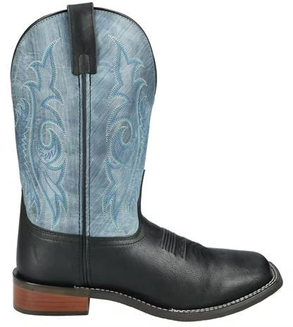 Smoky Mountain Black/Vintage Blue James Men's Leather Square Toe 4402