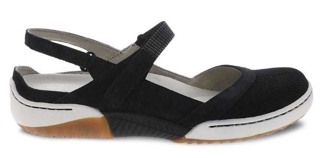 Dansko Black Suede Raeann Adjustbale Strap Womens Comfort Shoe 4426-100300