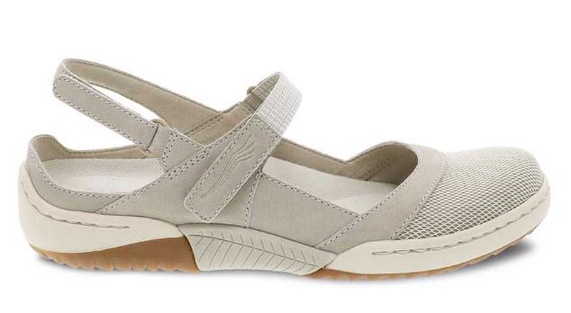 Dansko Ivory Suede Raeann Adjustable Strap Womens Comfort Shoes 4426-650300