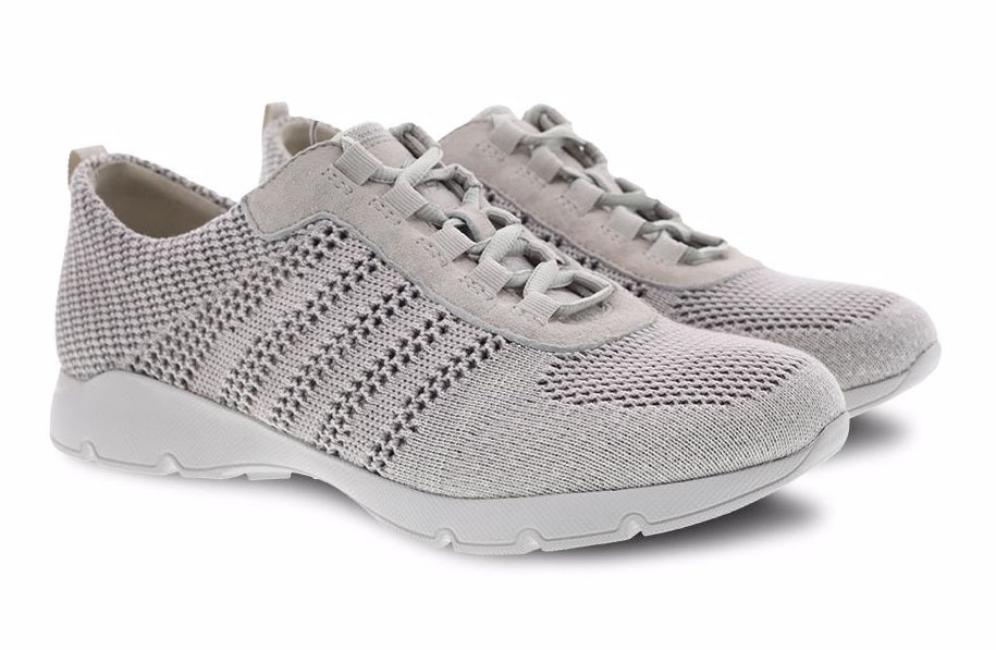 Dansko Ivory Adrianne Washed Knit Comfort Casual Lace-Up Sneaker 4455-611861