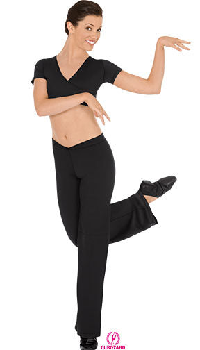 44655 Black Adult V Front Eurotard Jazz Pants