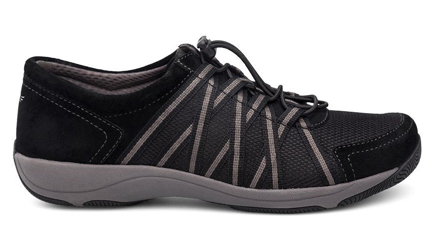 Dansko Honor Black/Black Suede Womens Comfort Sneaker 4509-360295