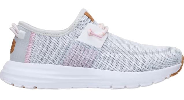 Hey Dude Stone White Sirocco Stretch Sox Women's Casual Shoes 45207