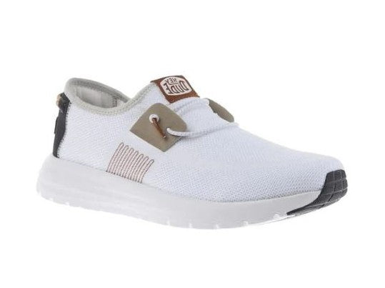 Hey Dude White Sirocco Stretch Sox Men's Casual Shoes 45420