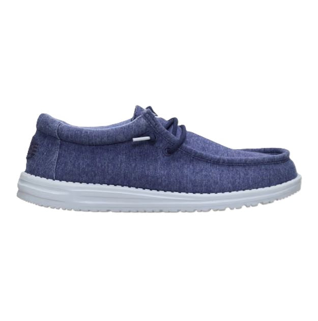 Hey Dude Navy Wally Stretch Jersey Men's Casual Shoes 45433-410