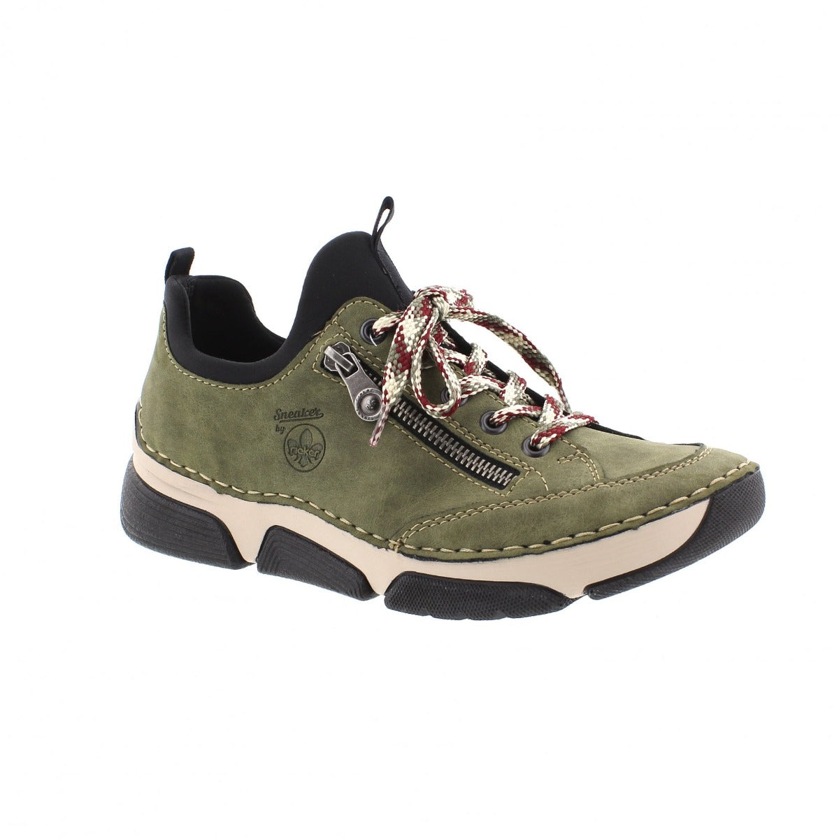 Rieker Olive Casual Lace Front Angela Women's Comfort Shoes 45973-54