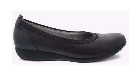 Dansko Black Kristen Milled Nubuck Womens Shoes 4622-020200