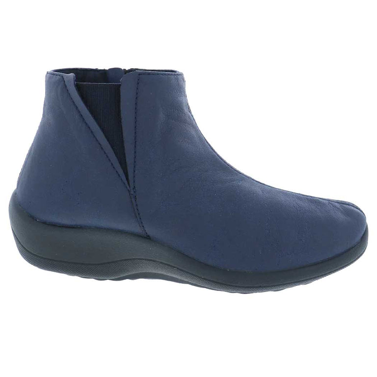 Arcopedico Navy Blue Ardales Womens Side Zip Booties 4636-J67