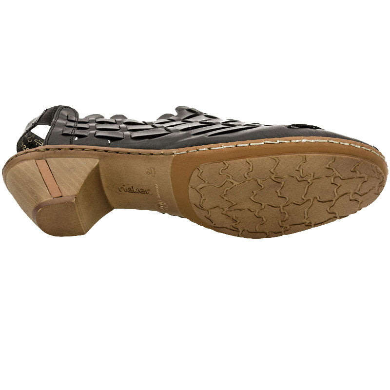 46778-01 Black Sina 78 Womens Rieker Sandals