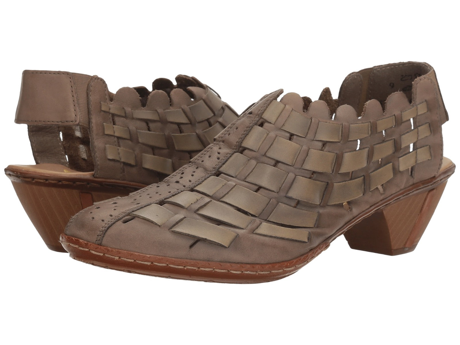 46778 Taupe Sina 78 Womens Rieker Sling Back Shoes