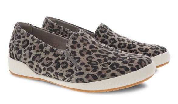 Dansko Odina Leopard Suede Womens Sneaker Shoes 4712-560300