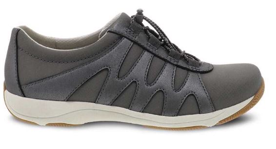 Dansko Charcoal Metallic Suede Harlie Womens Comfort Shoes 4851-970397