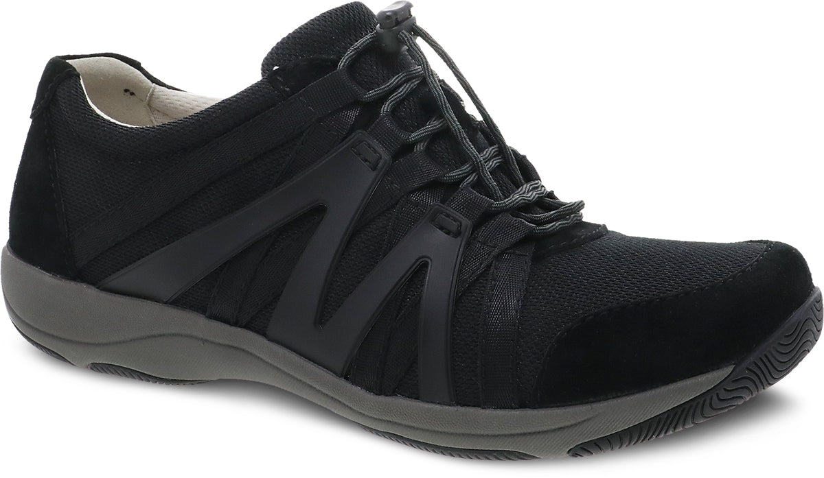 Dansko Black with Black Suede Henriette Womens Comfort Shoes 4852-360295