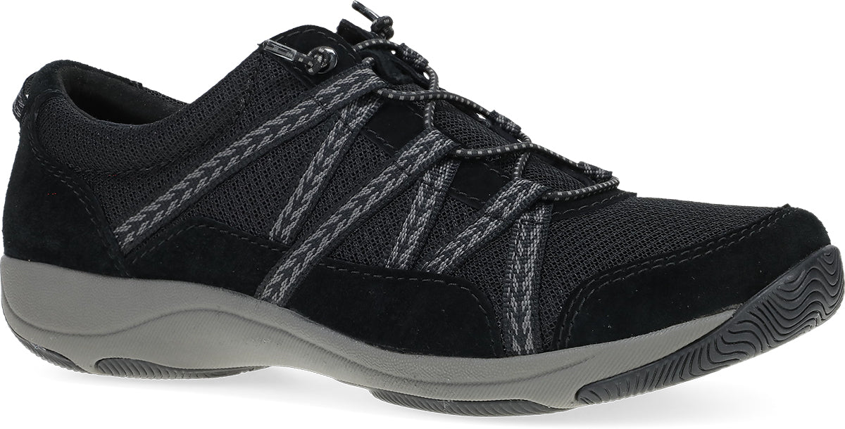 Dansko Black/Black Suede Harlyn Wide Width Women's Sneakers 4856-10021