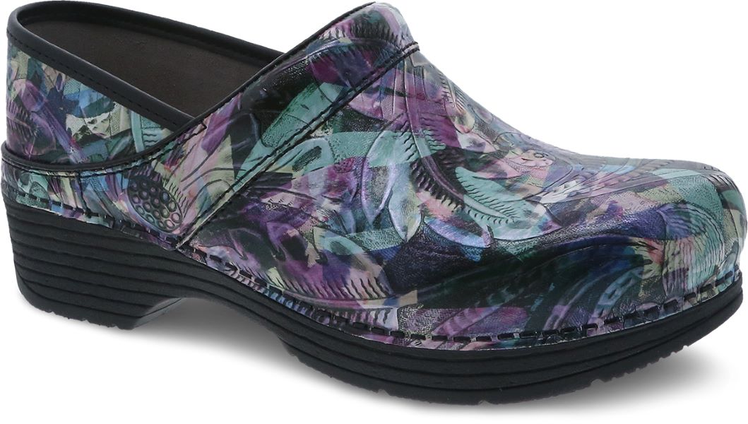 Dansko LT Pro Watercolor Tooled Womens Clog Shoes 5200-420202