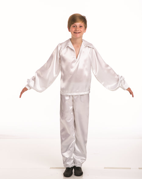 524 Child Satin Long Sleeve Shirt with Collar