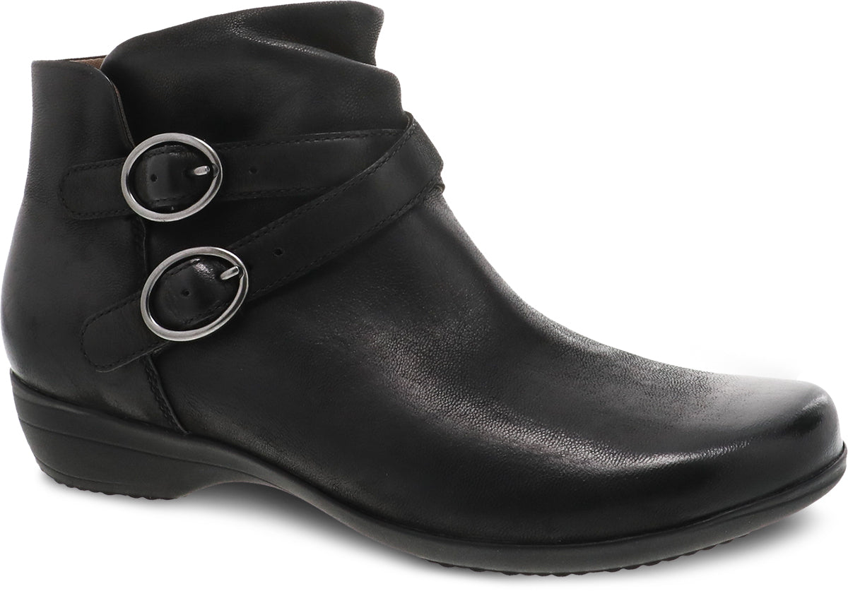 Dansko Black Burnished Nubuck Faithe Women's Booties 5508-360200
