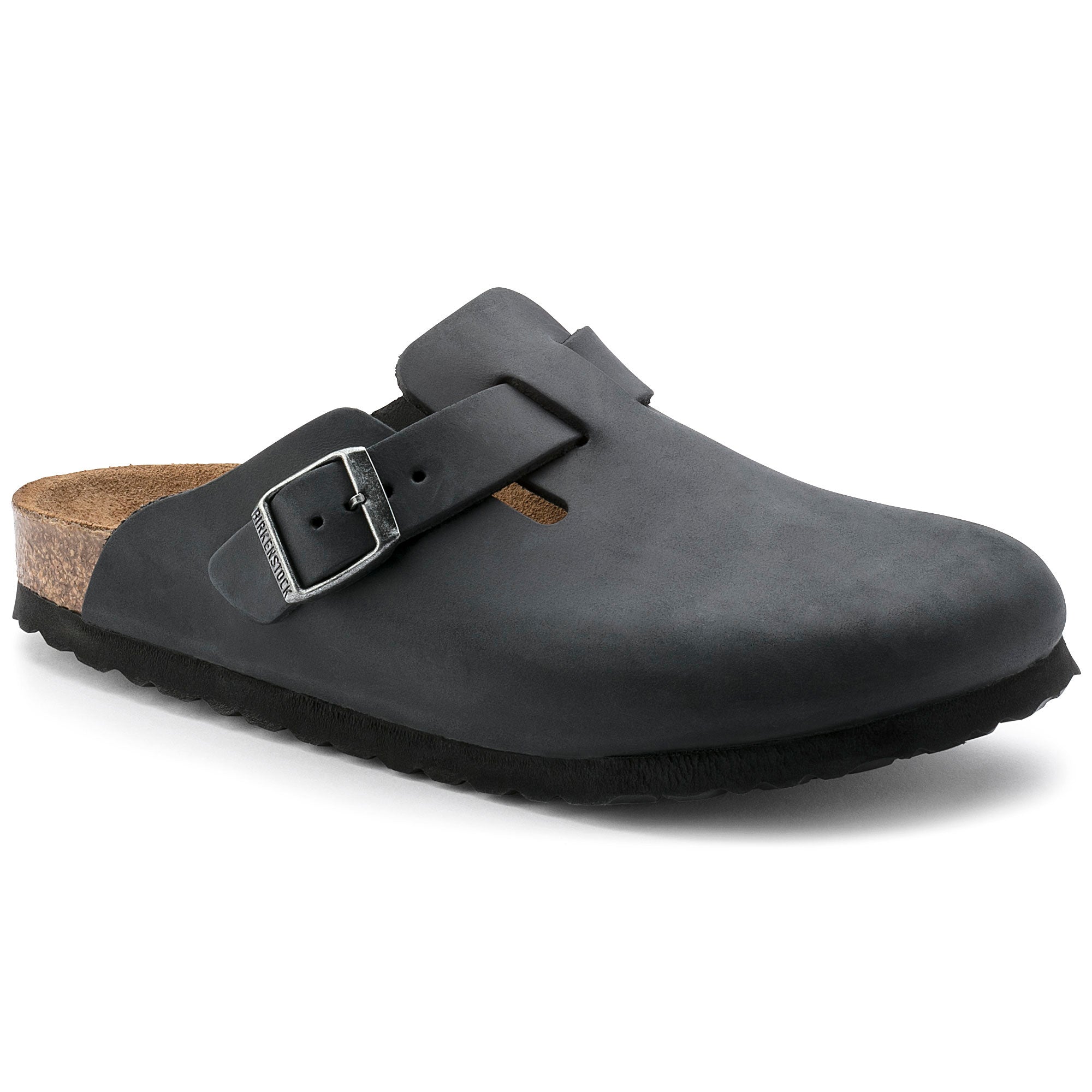 Birkenstock Black Oiled Leather Boston Women's Clog R59461