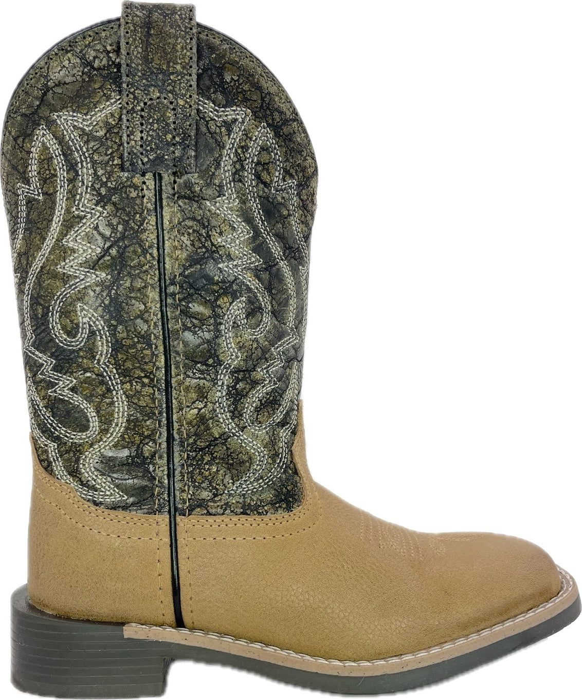 Smoky Mountain Tan Vamp with Textured Look Upper Vamp Boys' Western Boots 5959C