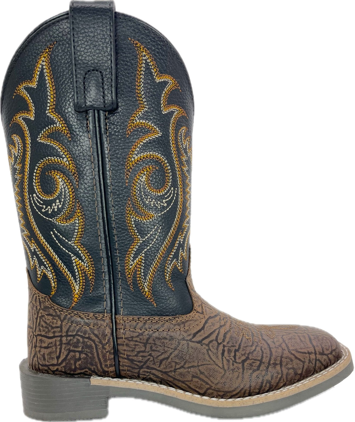 Smoky Mountain Boots Brown Crackle/Black Stitching Kids' Western Boots 5961C