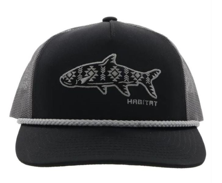 Hooey Black/Charcoal Habitat Hat 6014T-BKCH
