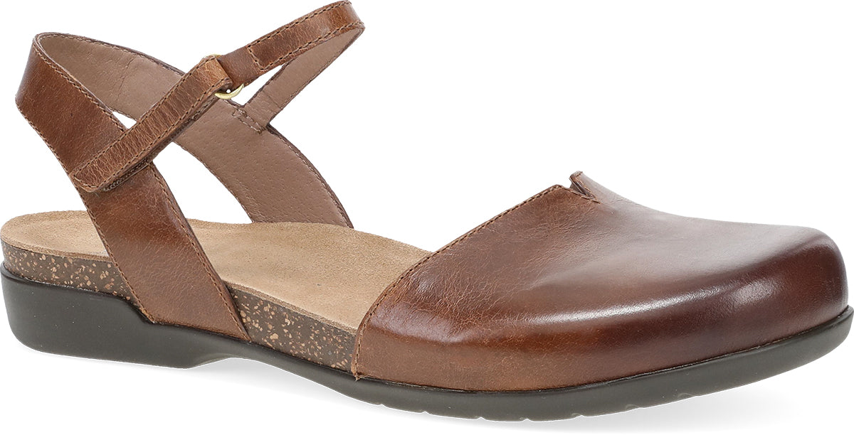 Dansko Tan Waxy Burnished Rowan Women's Mary Jane Shoes 6025-155300