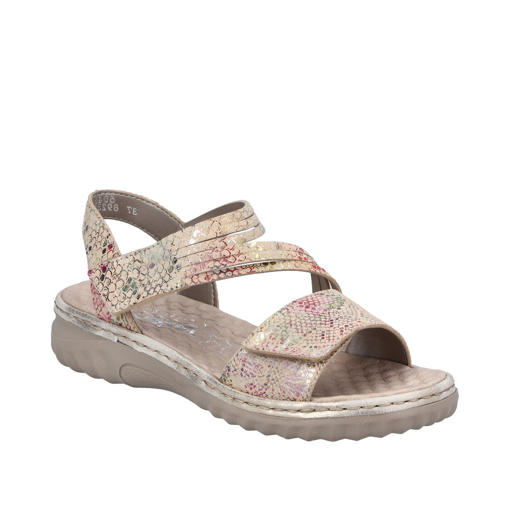 Rieker Beige Multi Regina 64 Women's Sandals 60464-90